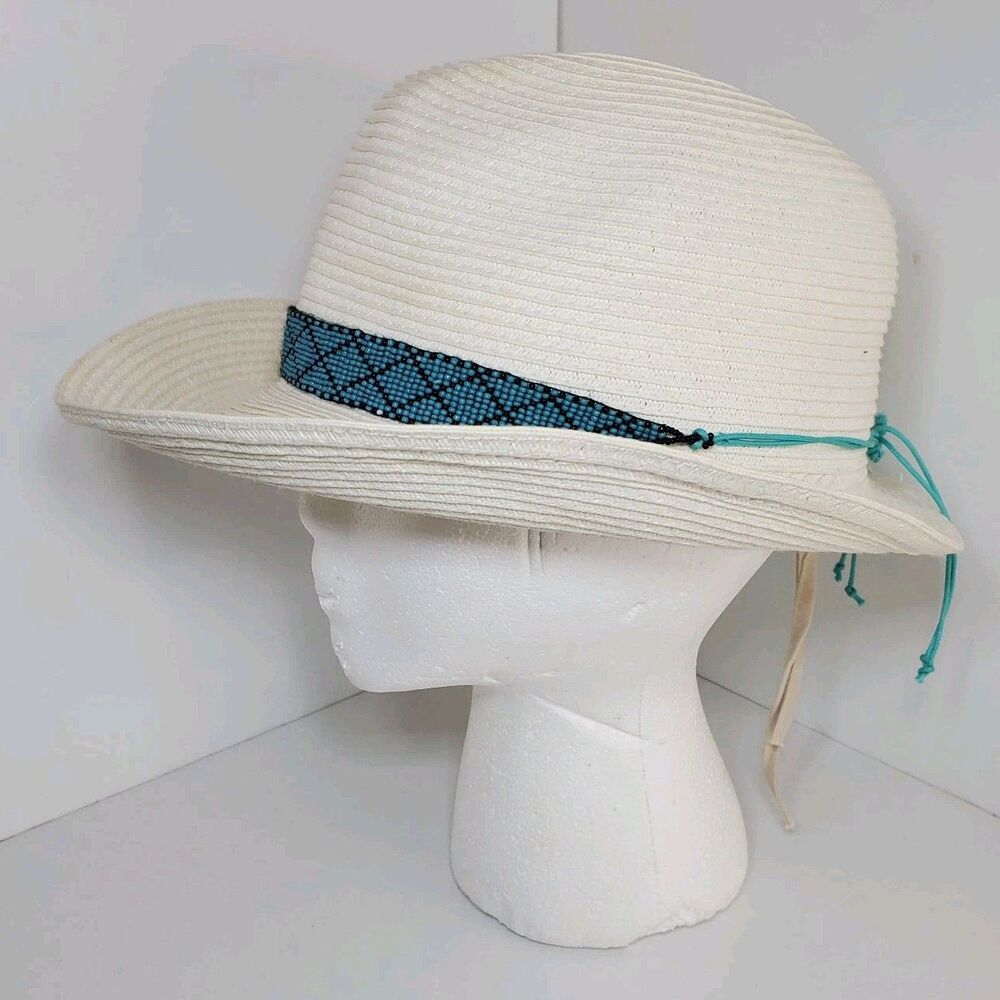 Physician Endorsed SPF 50 Sun Hat Shade Boho Aztec Tribal Summer Vacation Beaded